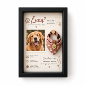 Quadro Pet Personalizado 21×30cm — Linha Vitrine