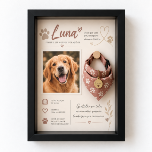 Quadro Pet Personalizado 30×42cm — Linha Vitrine