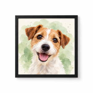 Quadro Pet Personalizado 20×20cm — Linha Clássica | Aquarela